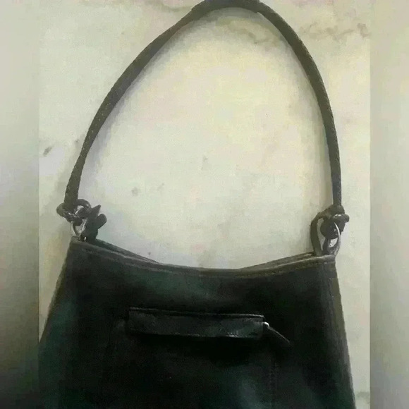 Vintage Brighton brown leather hobo bag with silver hardware great condition - Picture 4 of 11
